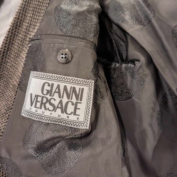 GIANNI VERSACE - Vtg brown velvet jacket - Sz 50 - Picture 6 of 11